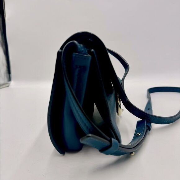 Auth Chloe Majolica Blue Leather Suede Small Faye Crossbody Bag Preloved Purse - Picture 8 of 16